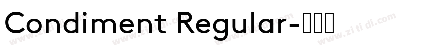 Condiment Regular字体转换